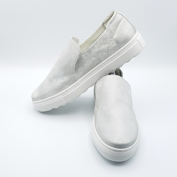 J/SLIDES Shoes - J/Slides Perrie Slip On Shoes Size 8.5 Silver